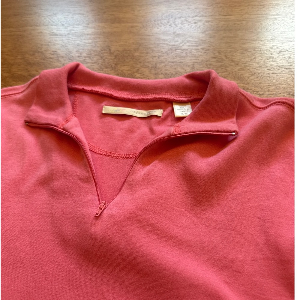 Greg Norman Womens‎ Pink Quarter Zip Pullover Long Sleeve Mock Neck Top Size M
